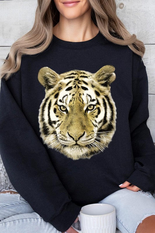 Tiger Graphic Fleece Sweatshirts