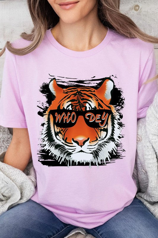 Who Dey Tiger  Graphic Tee