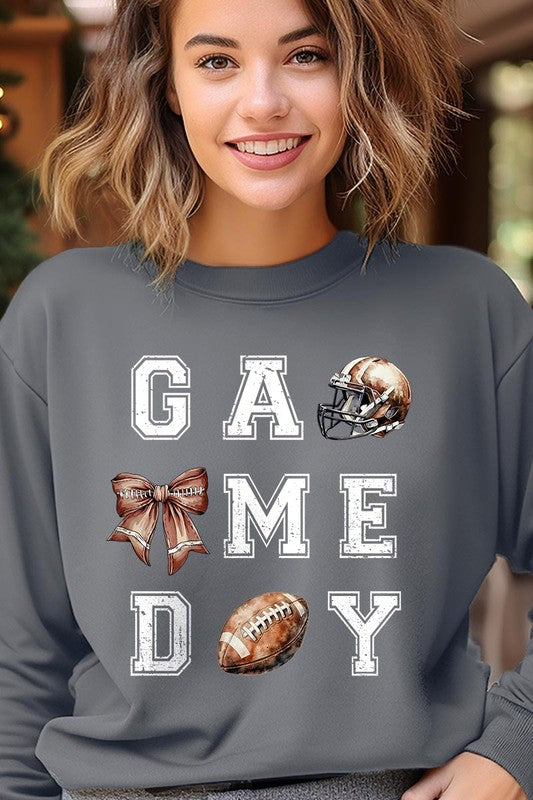 Game day Football Graphic Fleece Sweatshirts