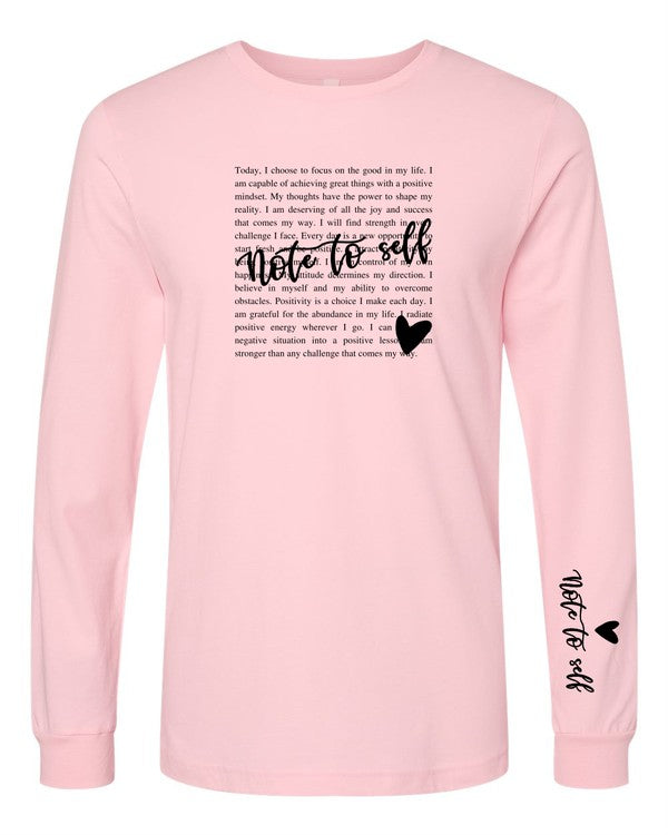 Note to Self Long Sleeve Tee