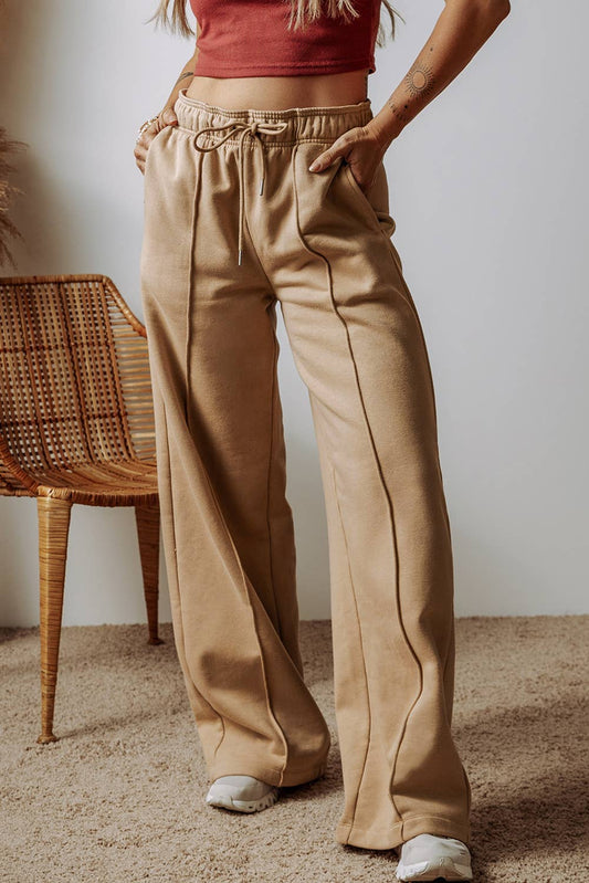Cozy High Waist Wide Leg Pants