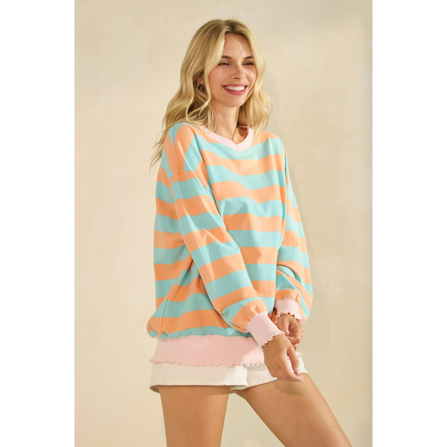 Cotton Candy Knit Long Sleeve Top