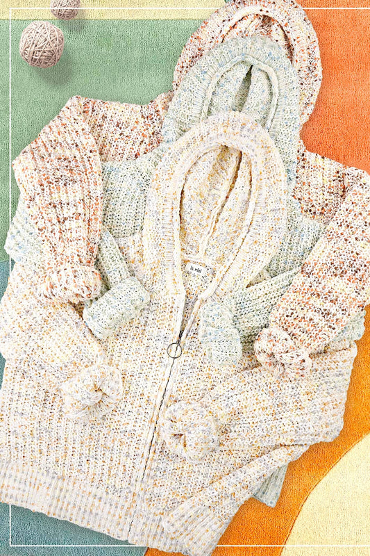 Pumpkin Pie Confetti Zip-Up Hoodie Sweater