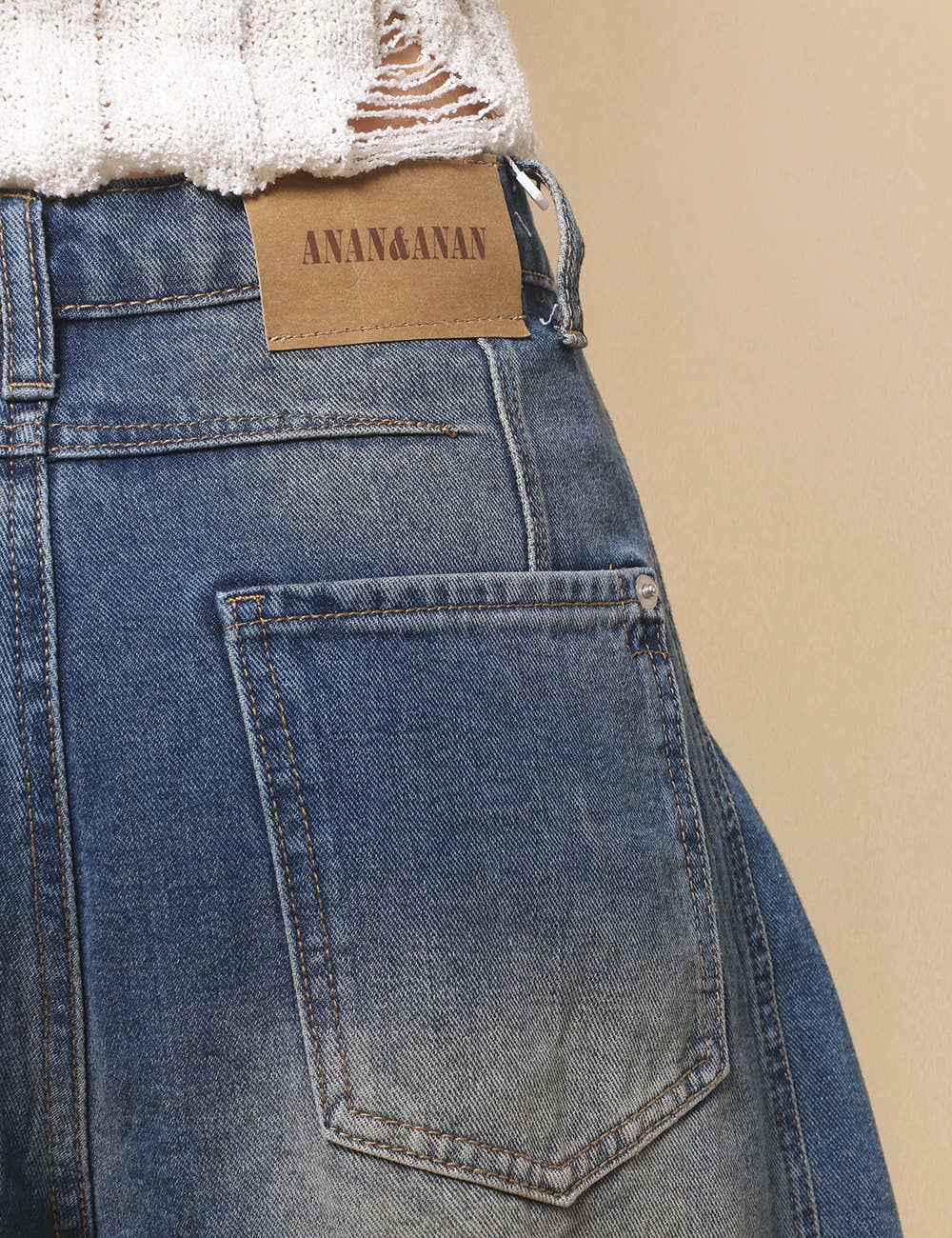 Paint Splatter Wide Leg Jeans Barrel Denim
