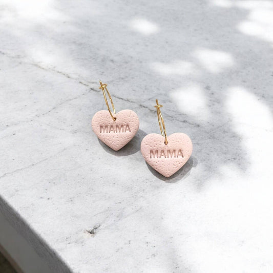 Hot Mama  | Hoops with Polymer Clay Charm