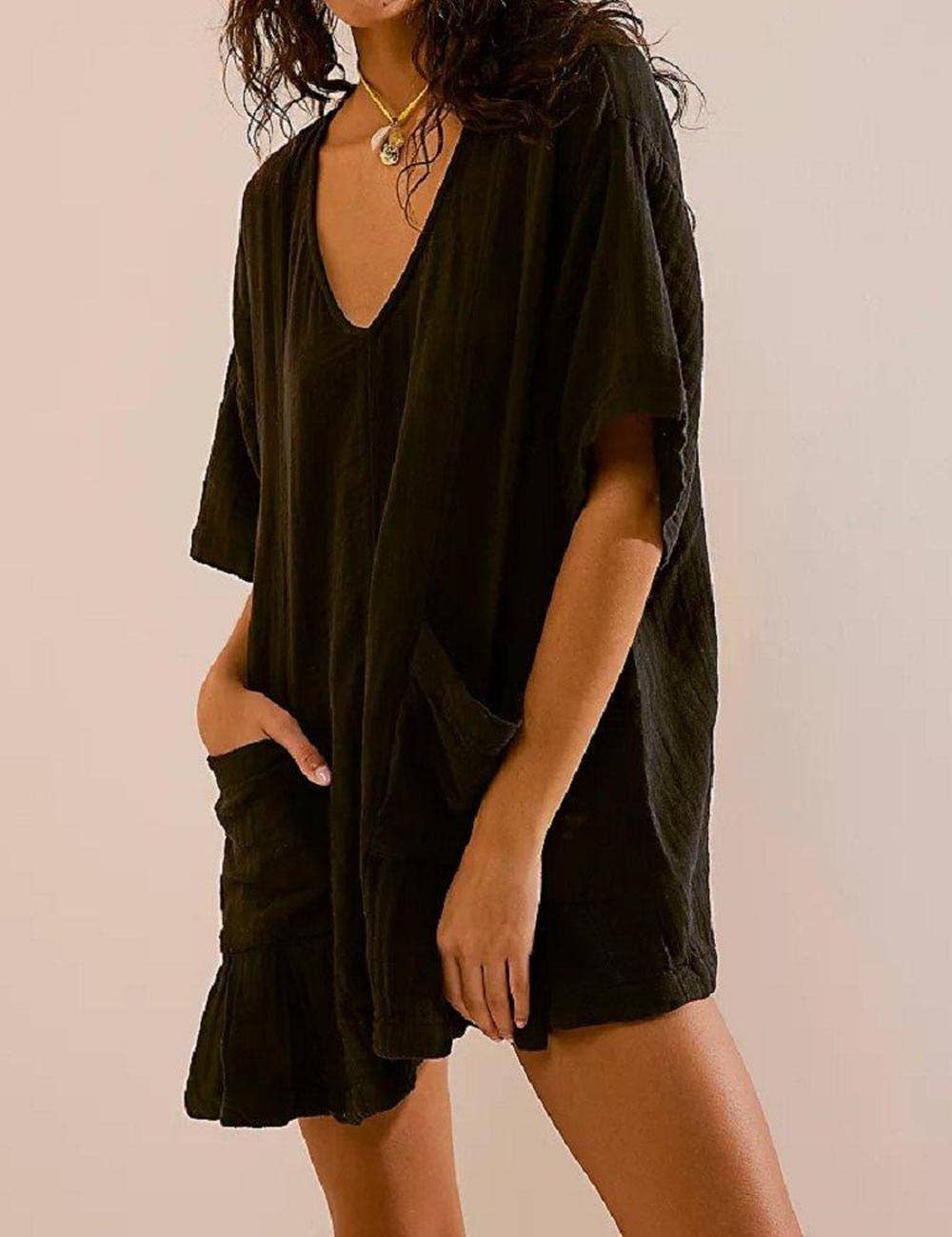 Gauze Sleeved Romper