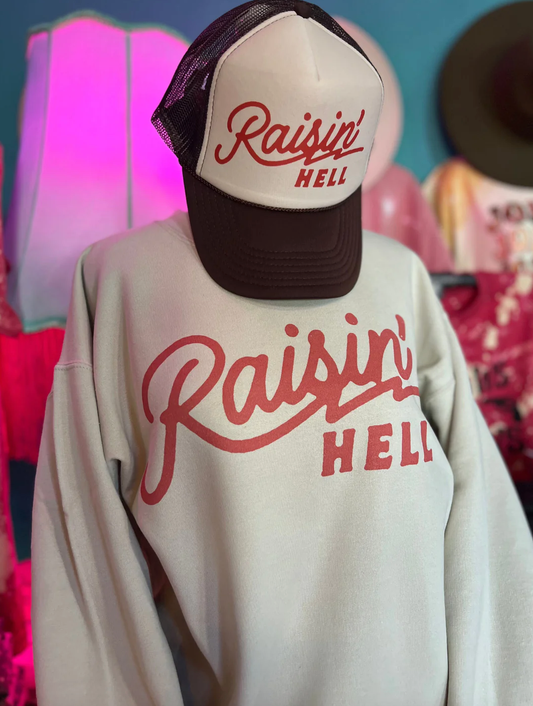 Raisin' Hell -Cream Sweatshirt