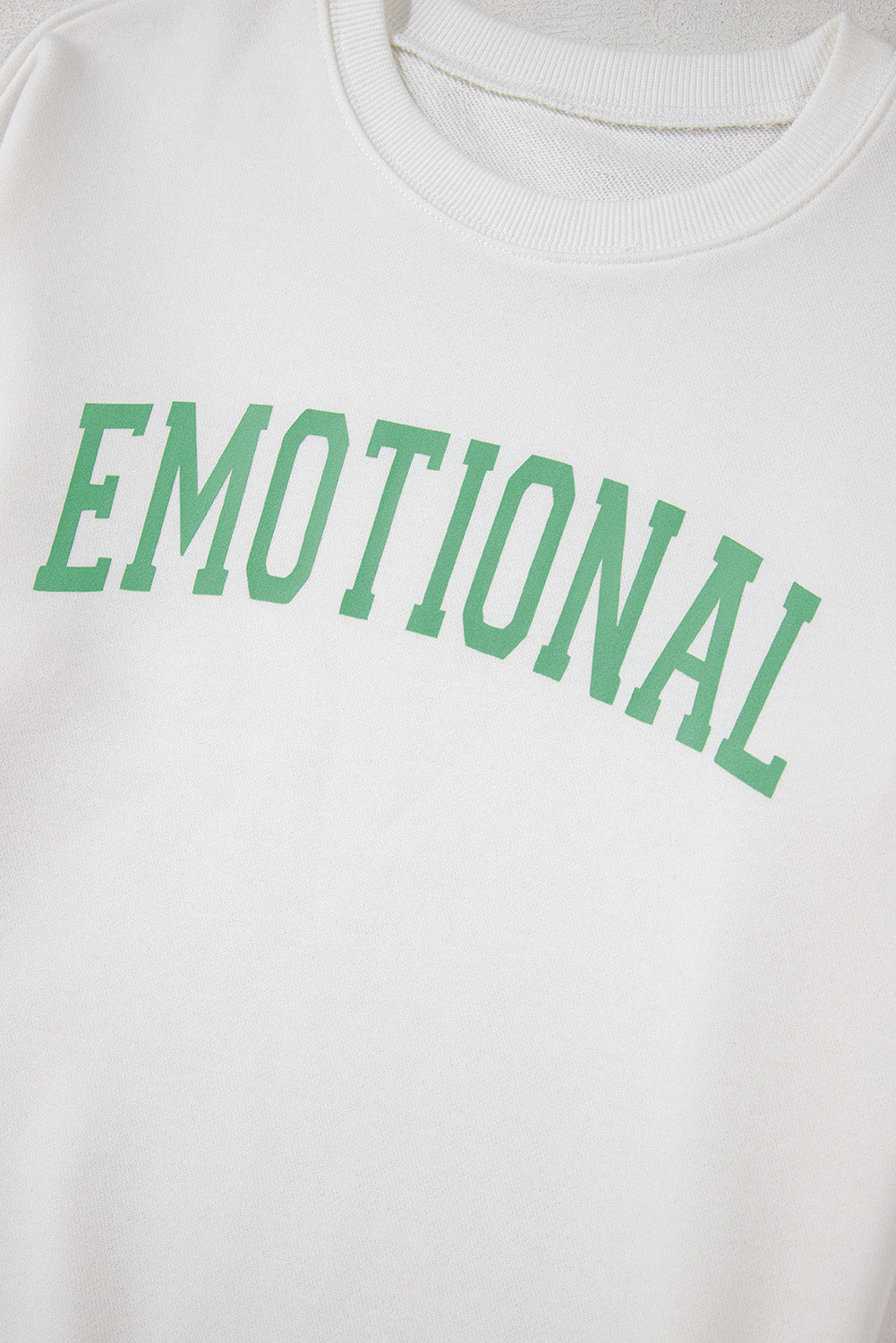 EMOTIONAL (And That's Okay) Beige Graphic Sweatshirt