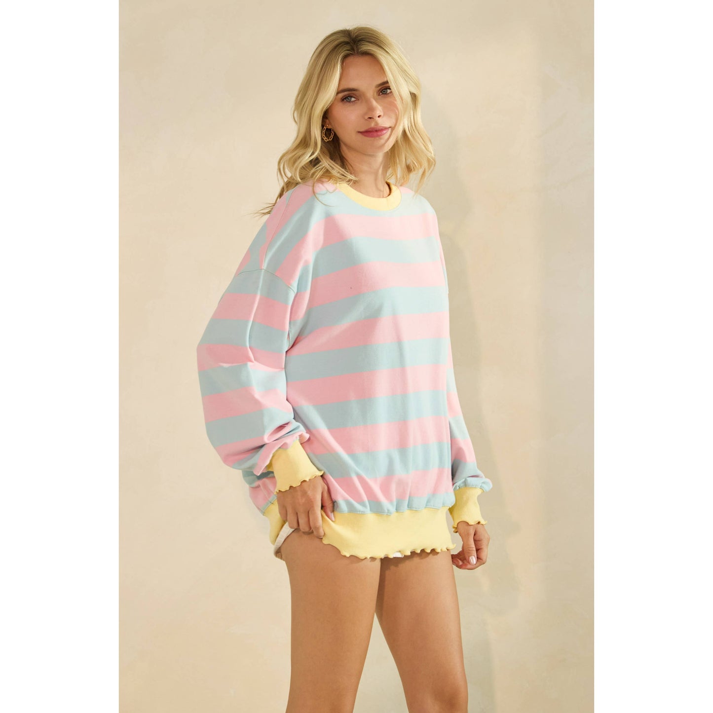Cotton Candy Knit Long Sleeve Top
