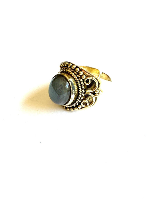 Kira Labradorite Adjustable Ring