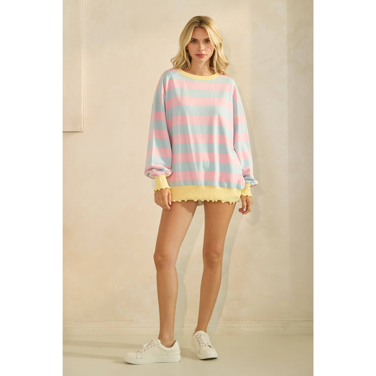 Cotton Candy Knit Long Sleeve Top