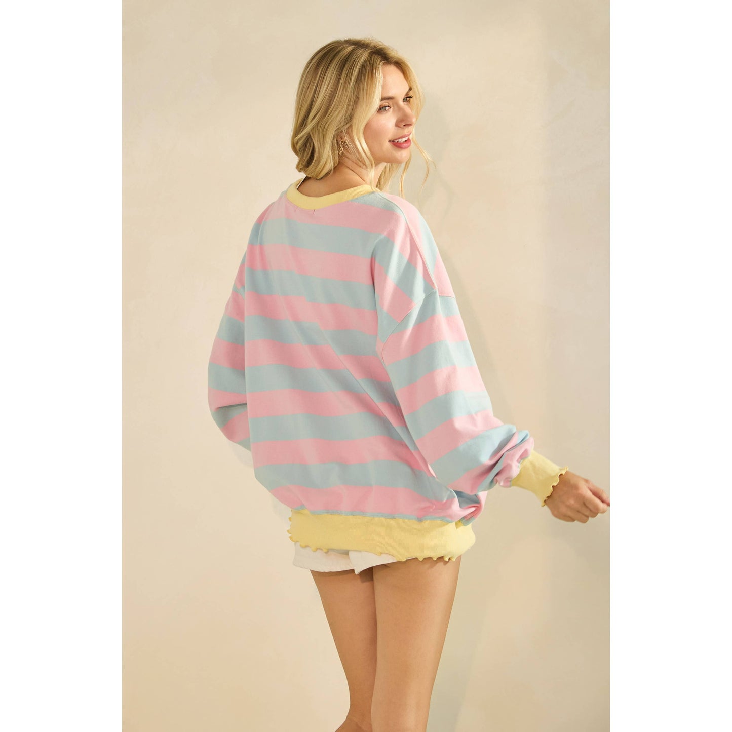Cotton Candy Knit Long Sleeve Top