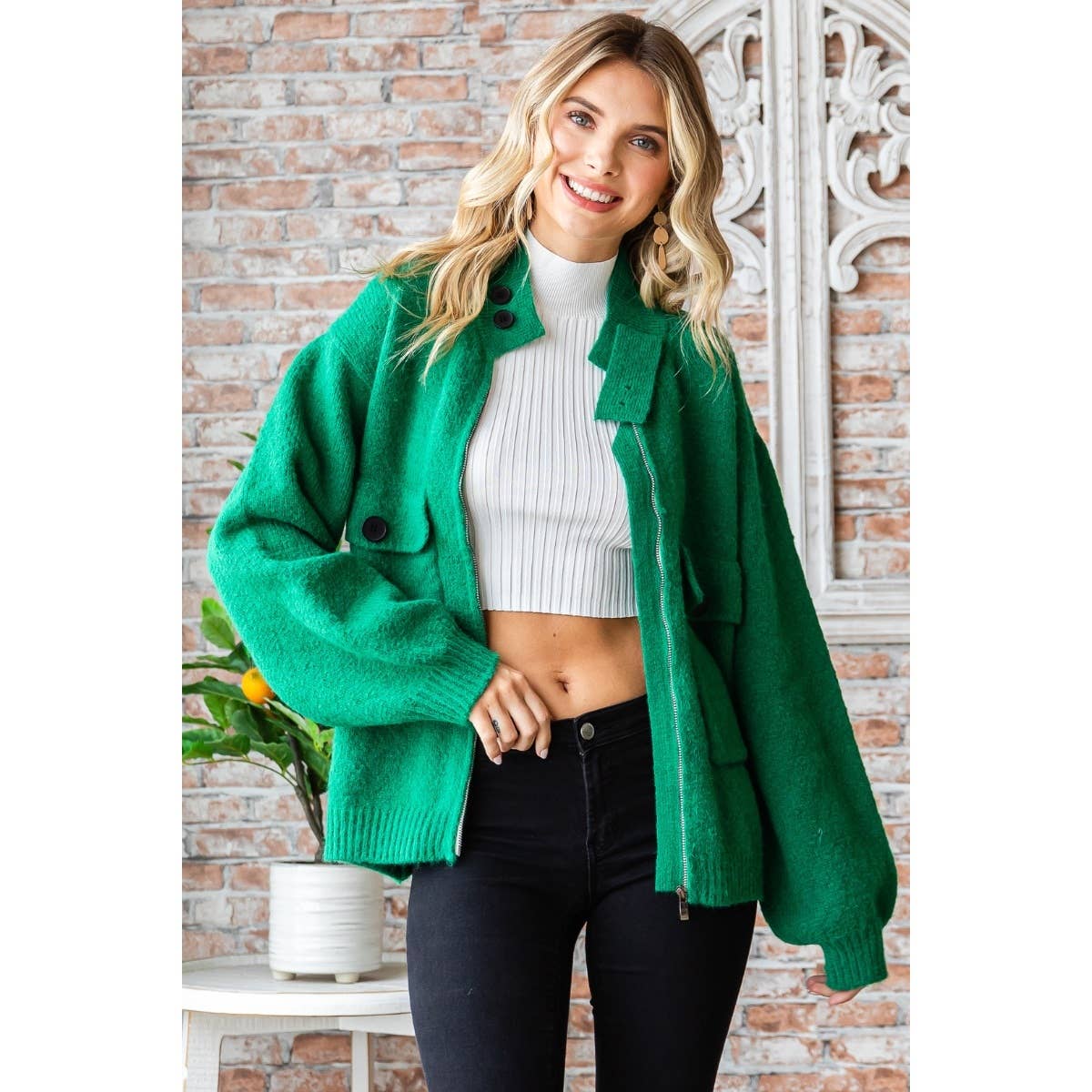 APPLE GREEN Cardigan