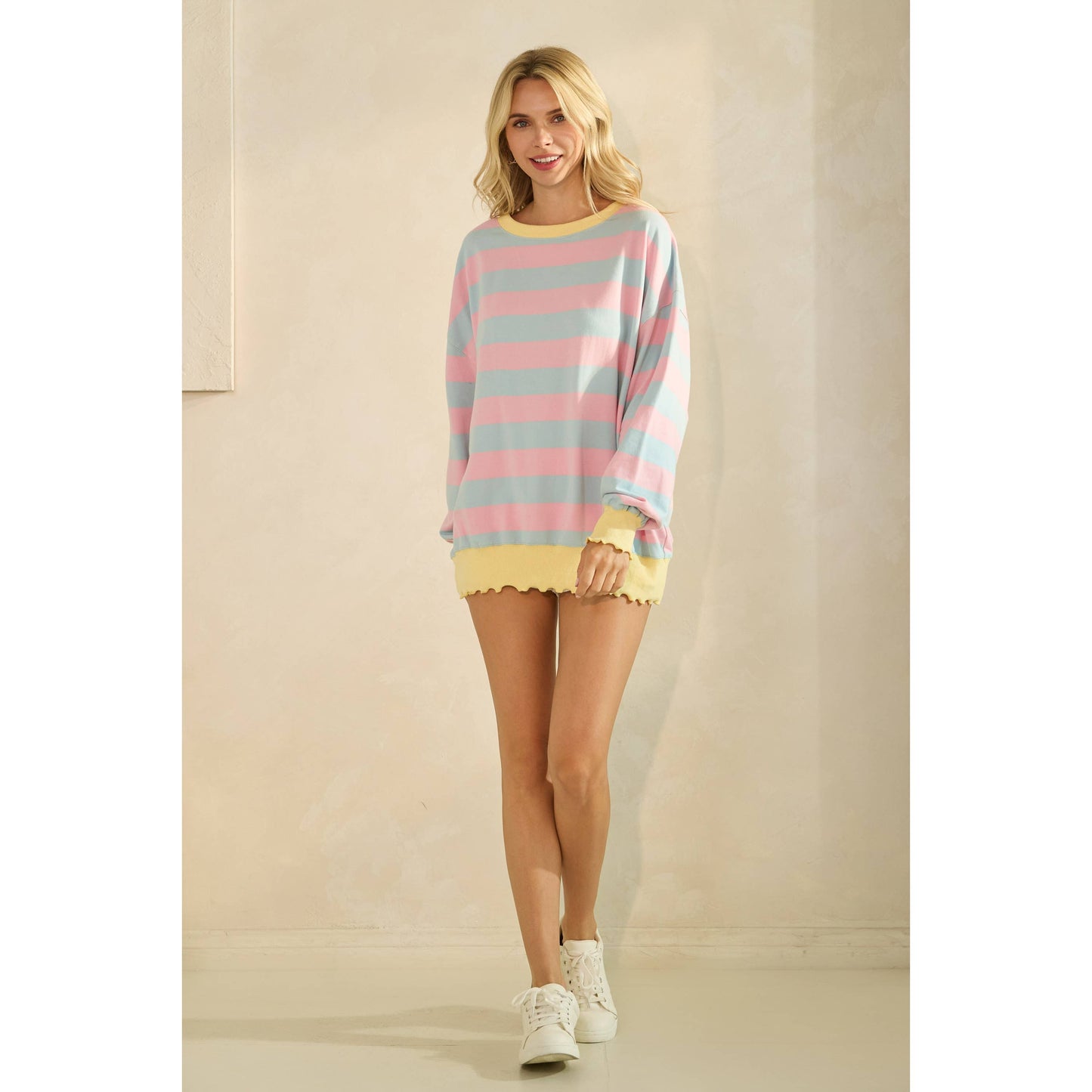 Cotton Candy Knit Long Sleeve Top