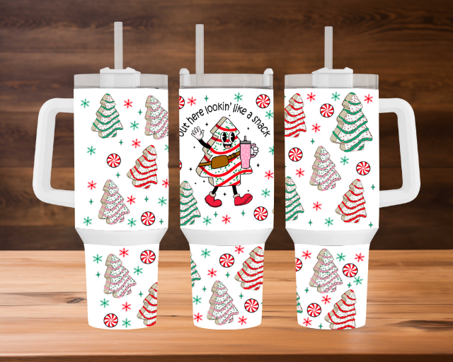 Christmas Tree Cake Tumbler - 40oz