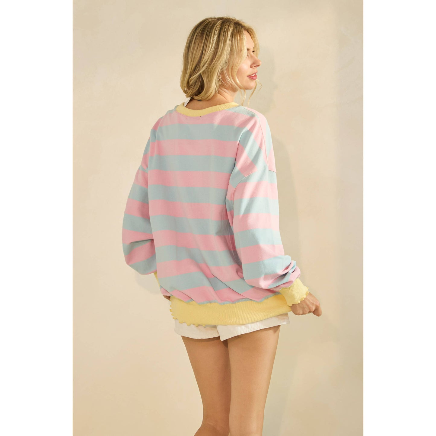 Cotton Candy Knit Long Sleeve Top