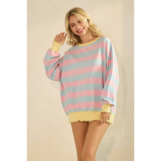 Cotton Candy Knit Long Sleeve Top
