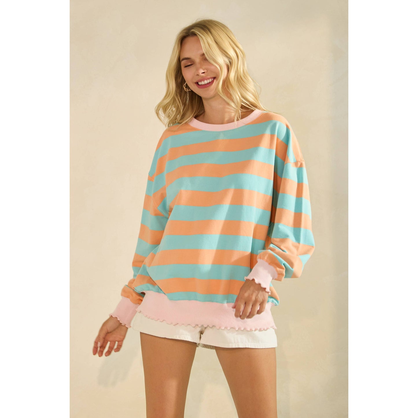 Cotton Candy Knit Long Sleeve Top