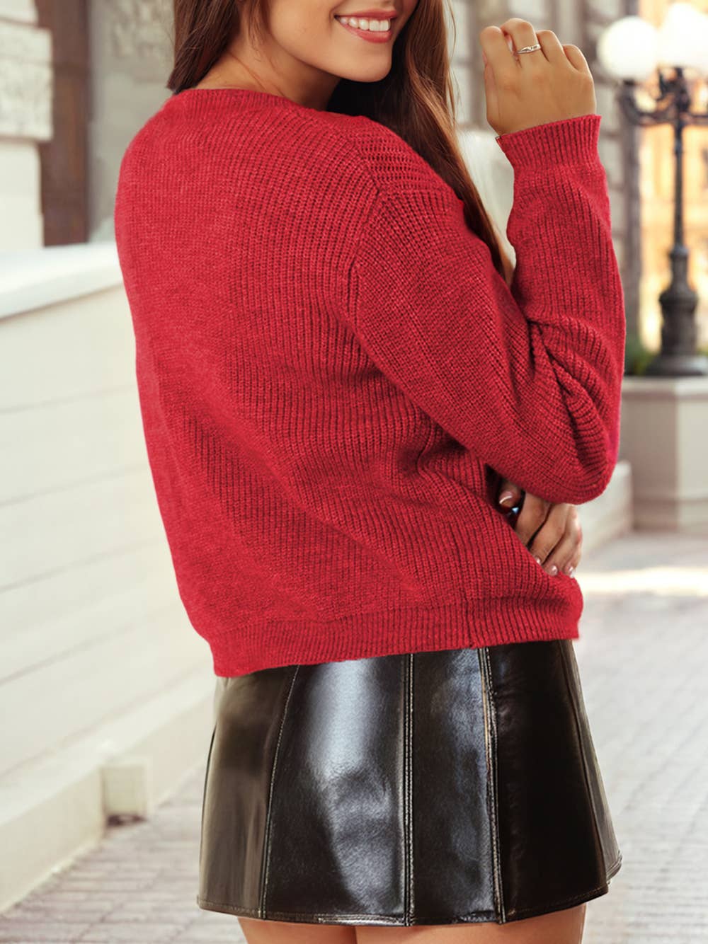 Fiery Bow Front Buttoned Cardigan