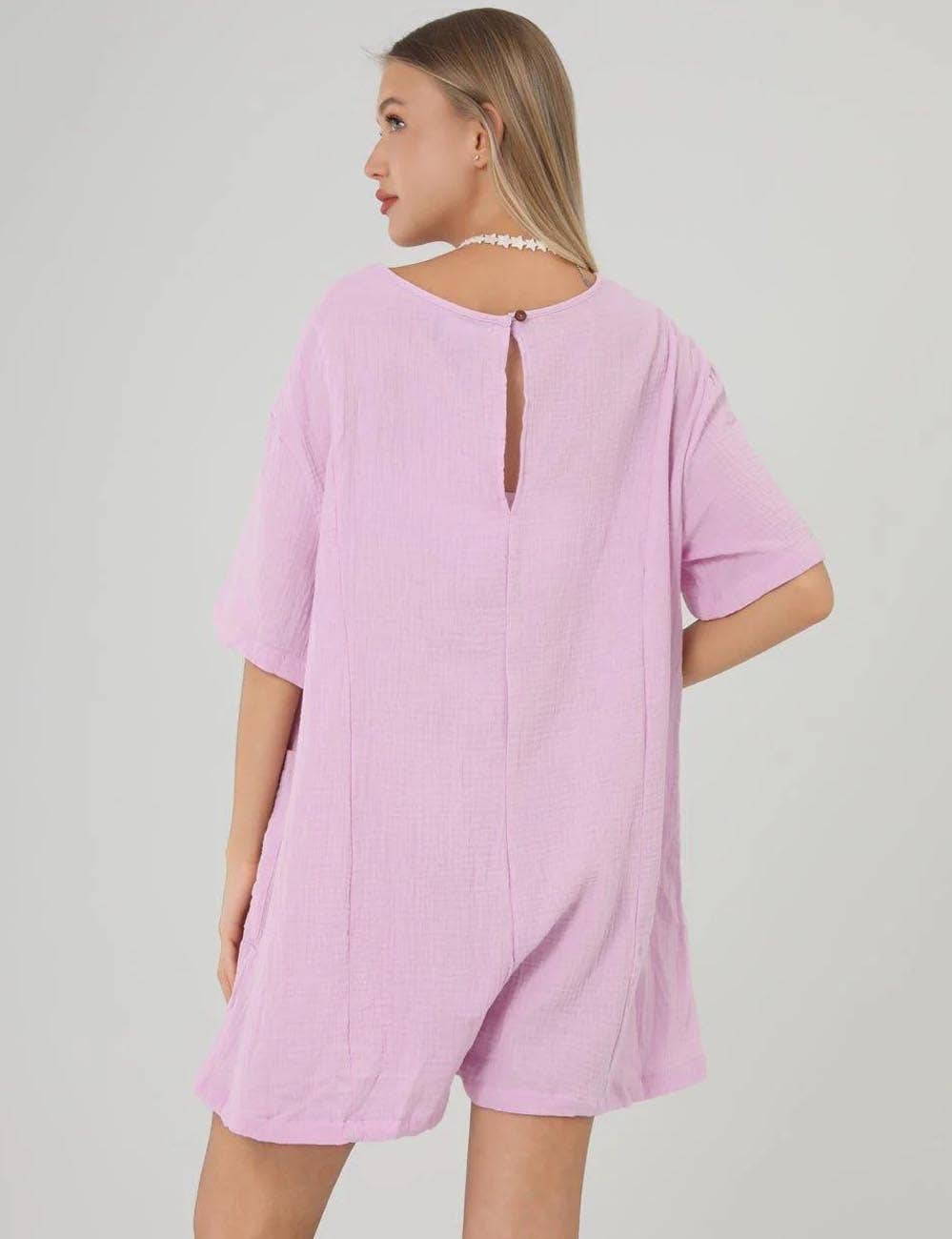 Gauze Sleeved Romper