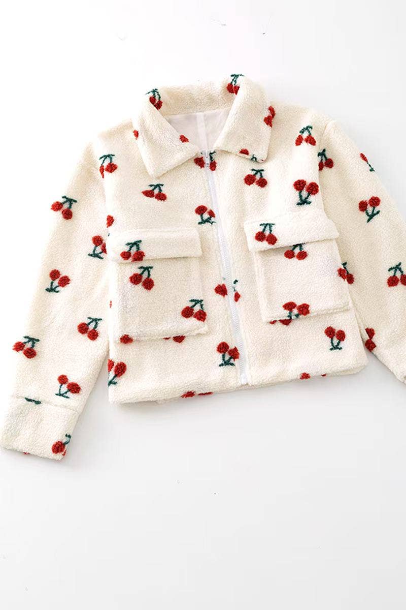 CHERRY SHERPA JACKET