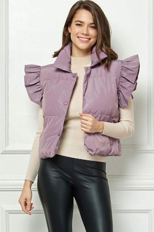 Sugar Plum Ruffle Vest