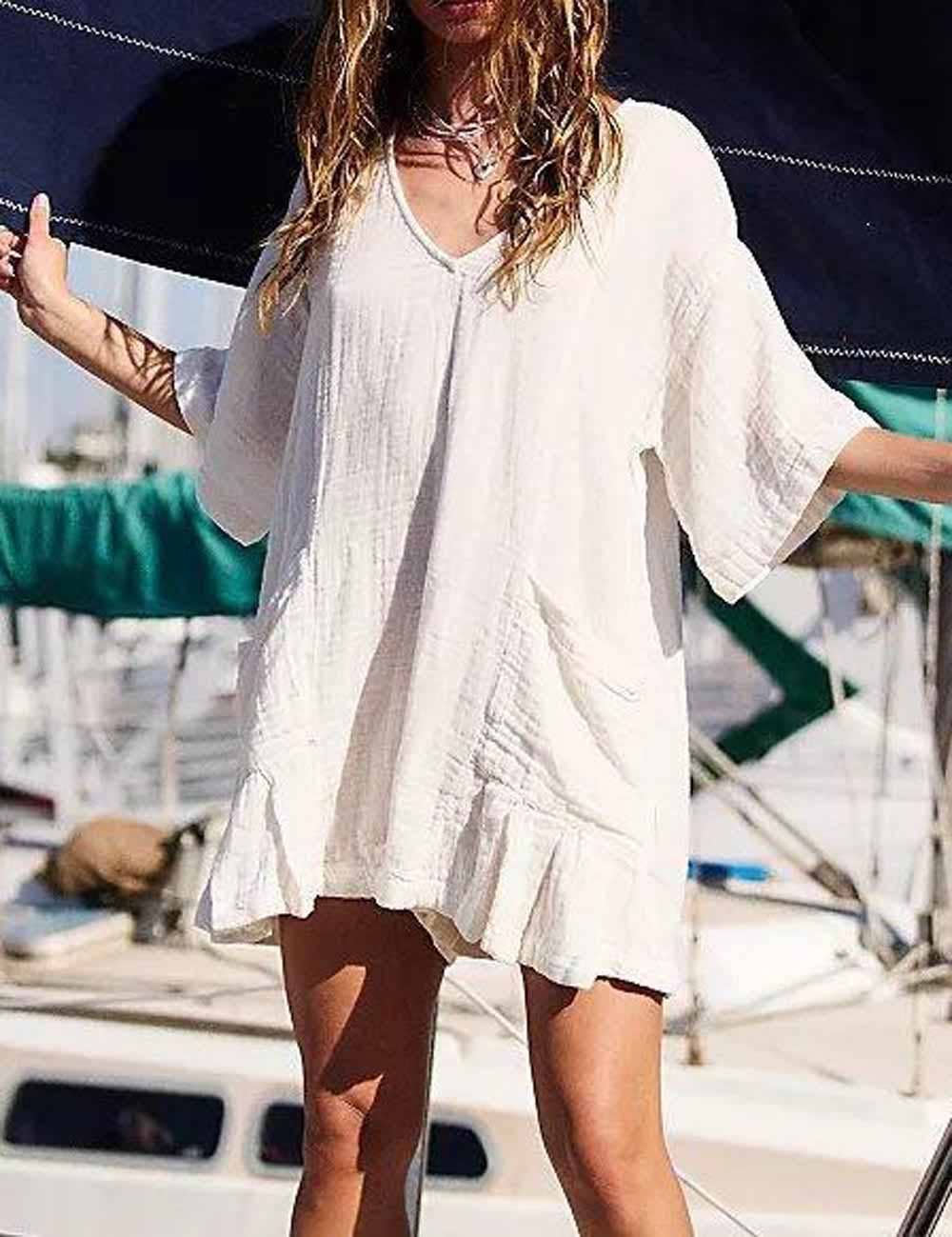 Gauze Sleeved Romper