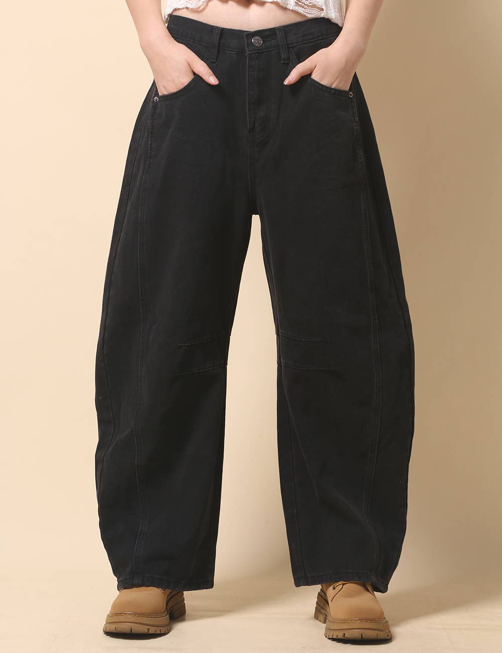 Paint Splatter Wide Leg Jeans Barrel Denim