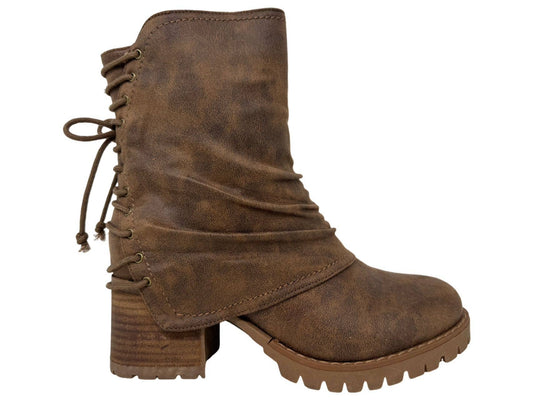 Roseanne- Very G Back laced Platform Combat style boot