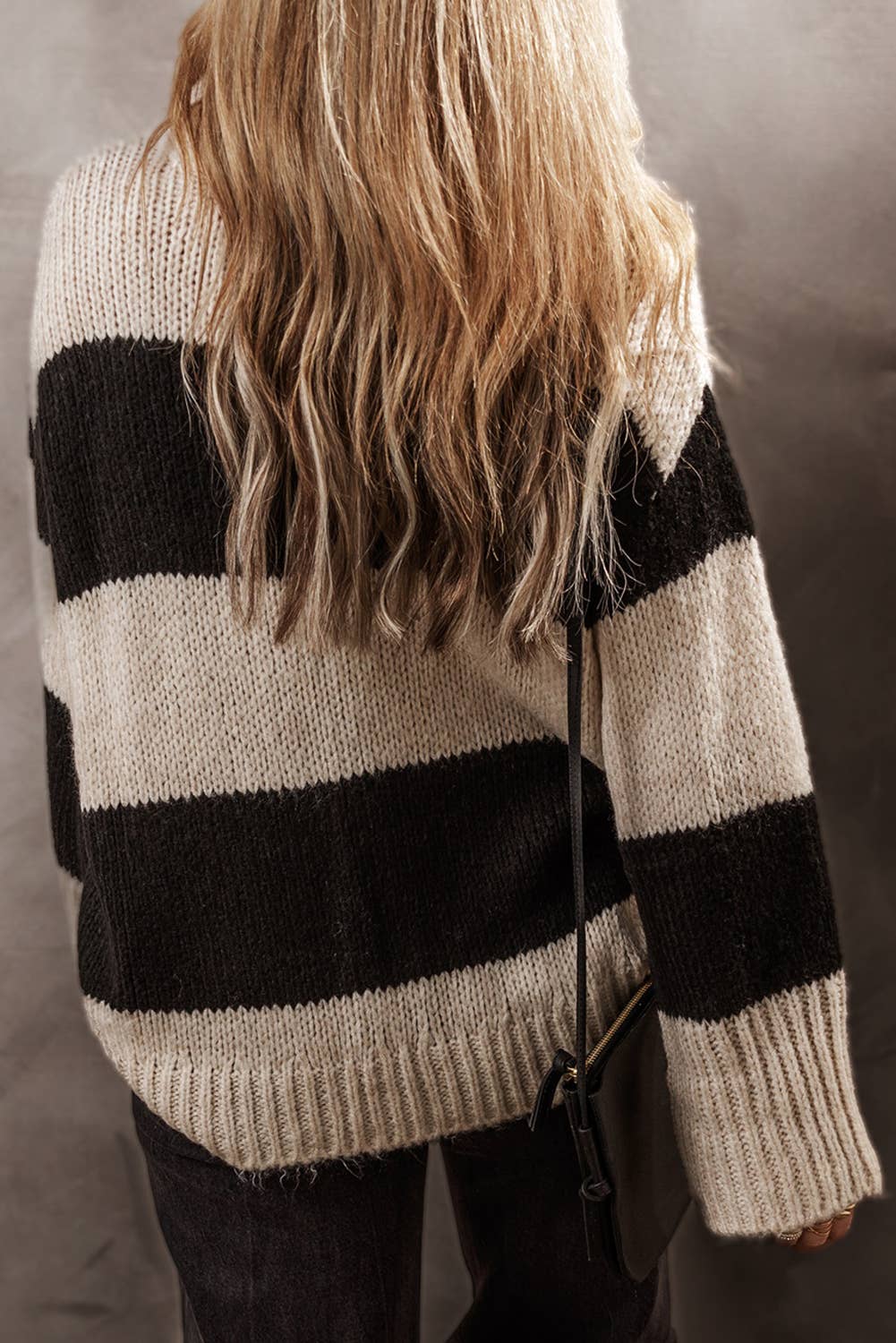 Color block Striped Loose Fit Knit Sweater