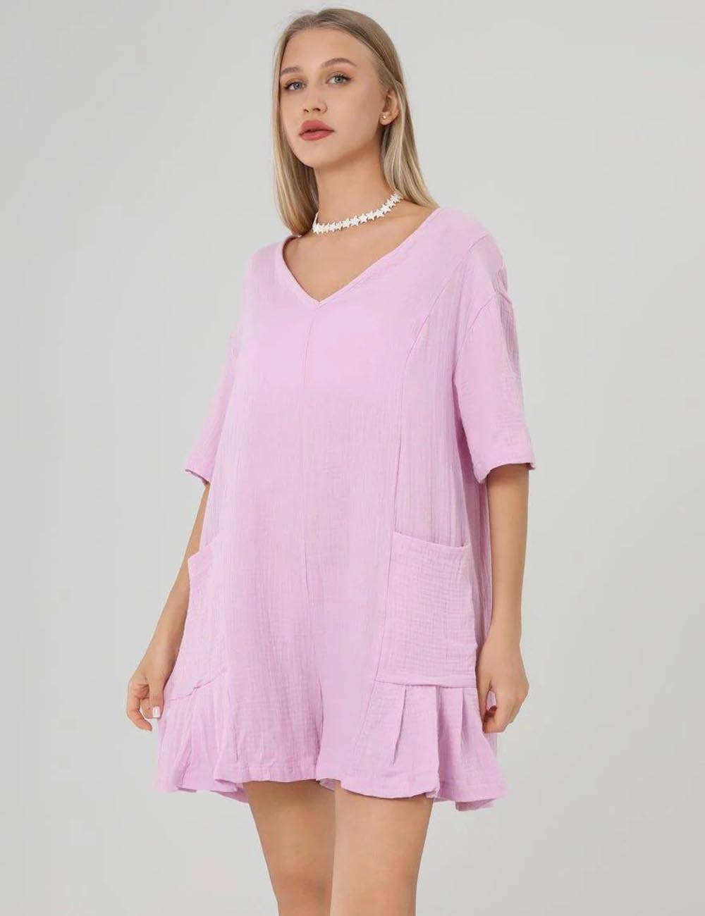 Gauze Sleeved Romper