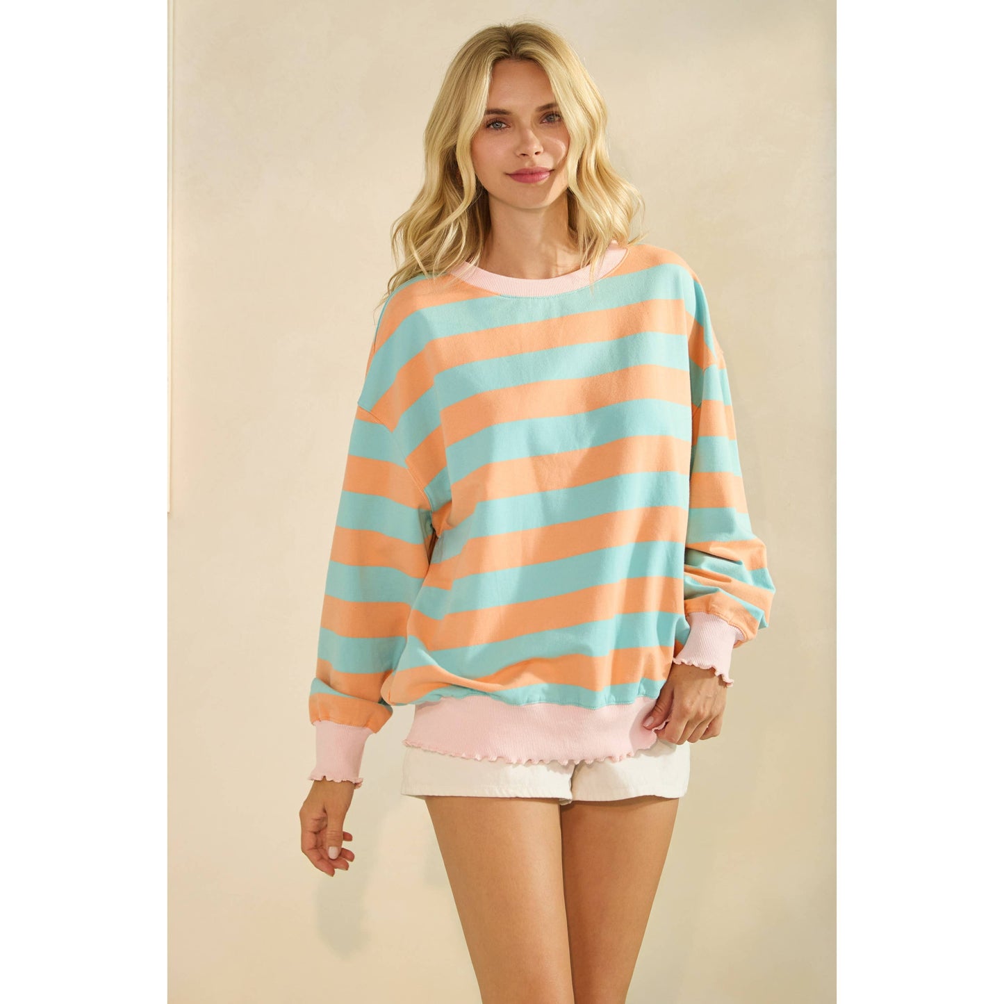 Cotton Candy Knit Long Sleeve Top