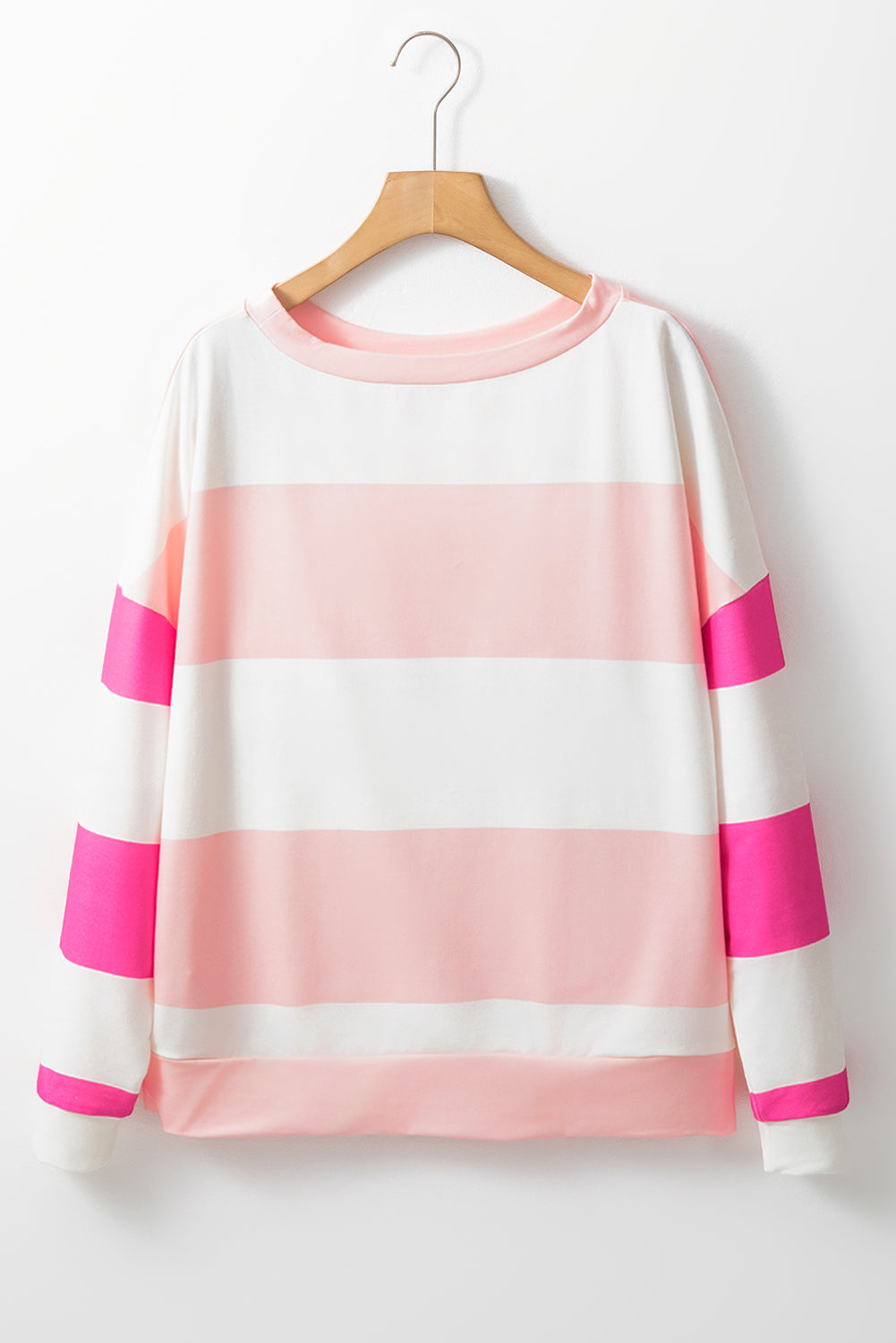 Rose Red Colorblock Drop Sleeve Top