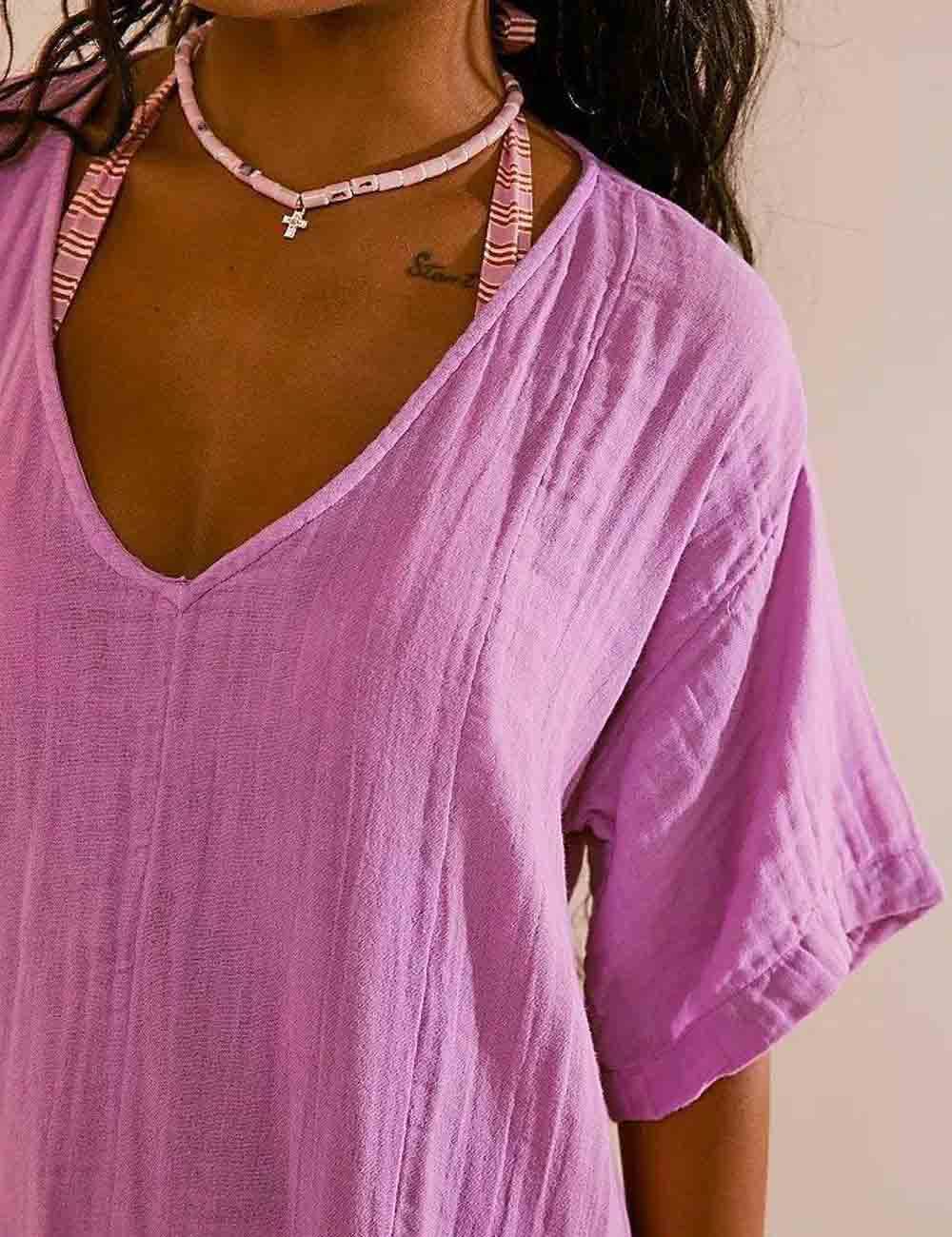 Gauze Sleeved Romper