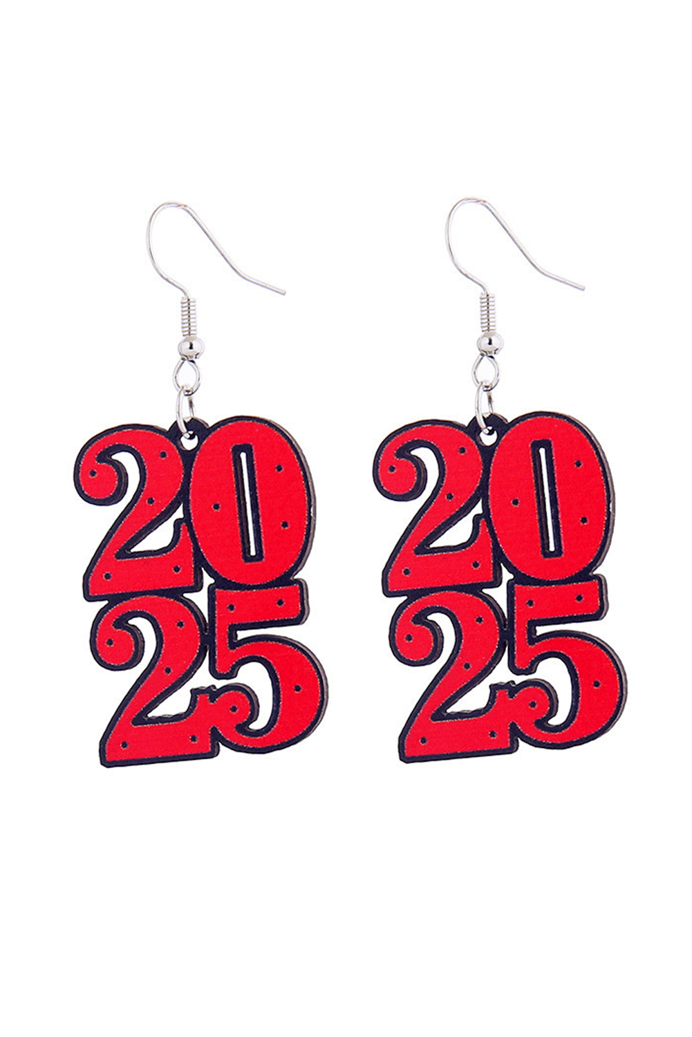 Fiery Red Christmas New Year Celebration Party Earrings