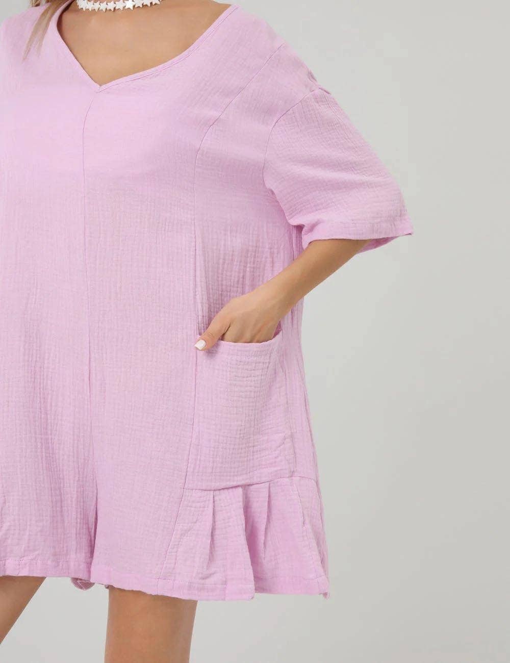 Gauze Sleeved Romper