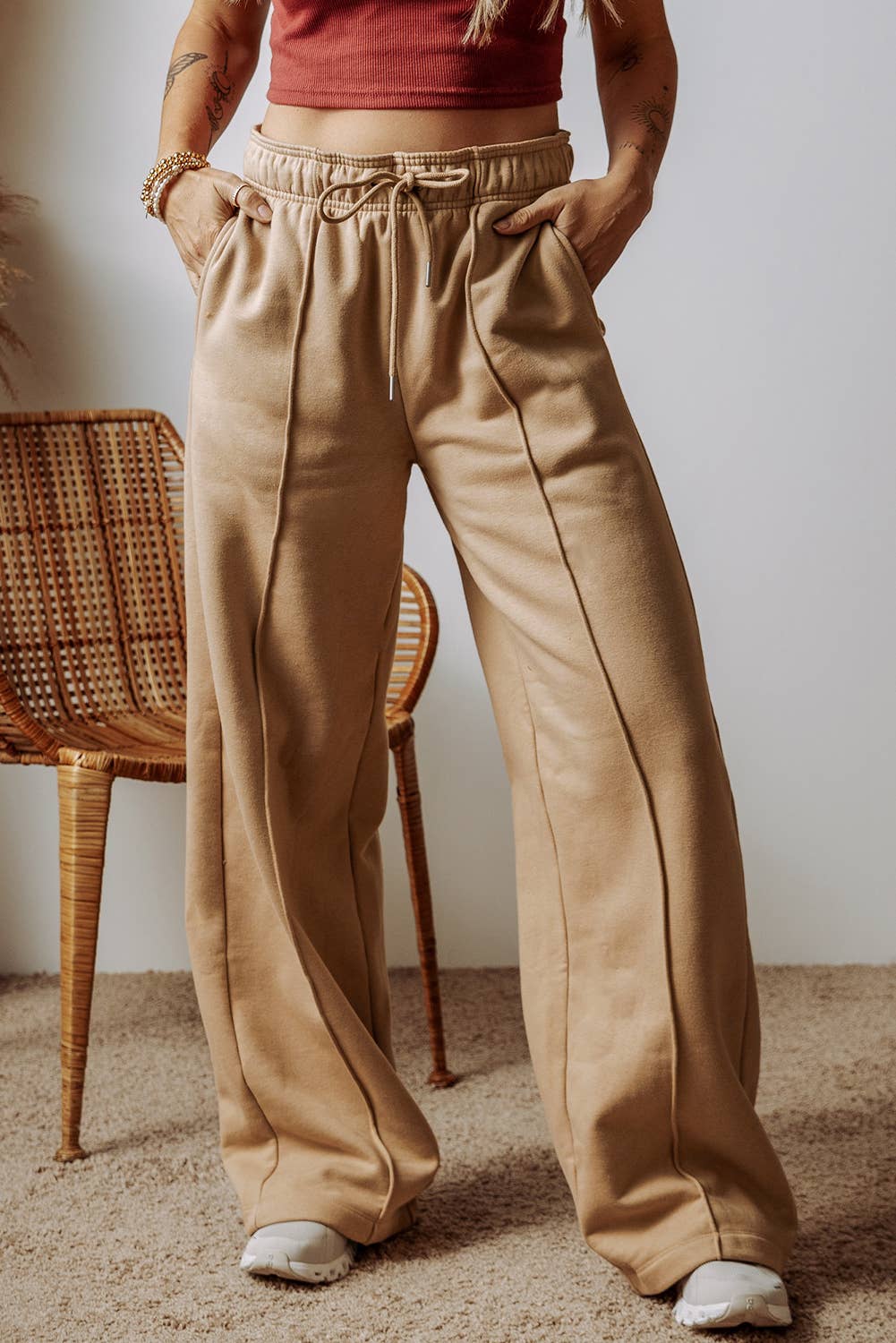 Cozy High Waist Wide Leg Pants