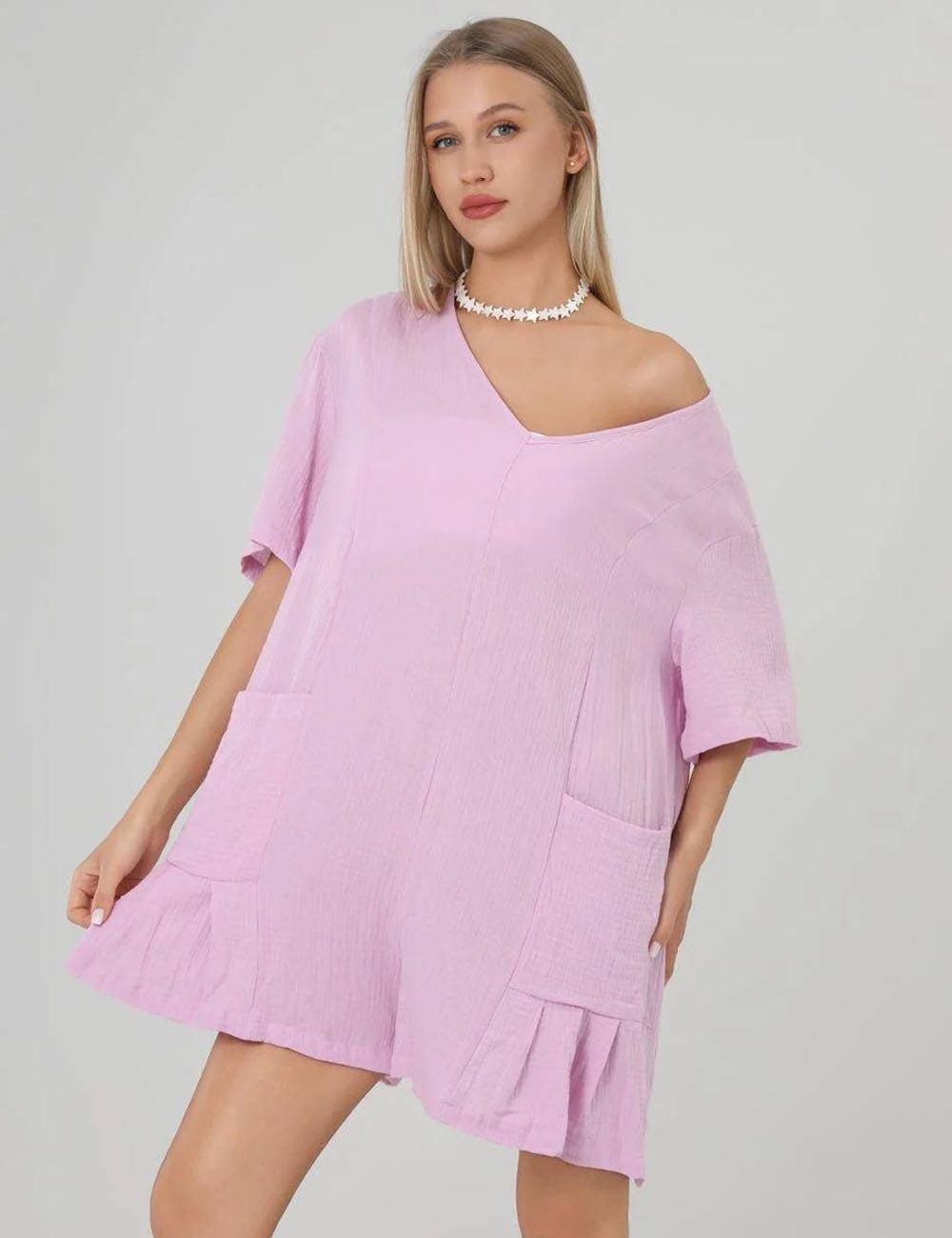 Gauze Sleeved Romper